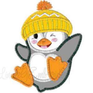 Picture of Slider Penguin - no fringing Machine Embroidery Design
