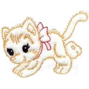 Picture of Retro Kitty 3 Machine Embroidery Design