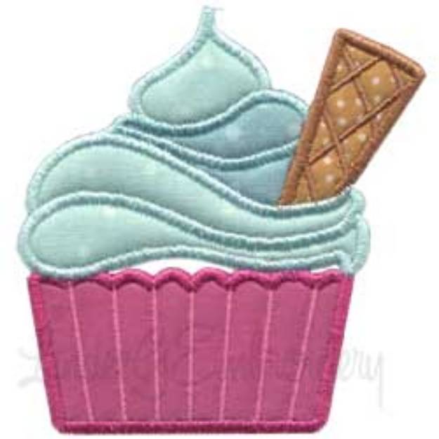 Picture of Cupcake 8 Applique Machine Embroidery Design