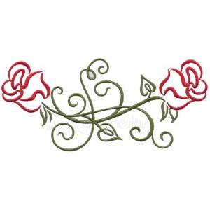 Picture of Calligraphy Rose 2 Machine Embroidery Design