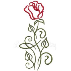 Picture of Calligraphy Rose 9 Machine Embroidery Design