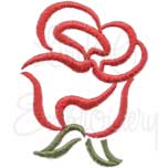 Small Calligraphy Rose Element 2 Machine Embroidery Design