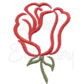Small Calligraphy Rose Element 3 Machine Embroidery Design