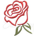 Small Calligraphy Rose Element 7 Machine Embroidery Design