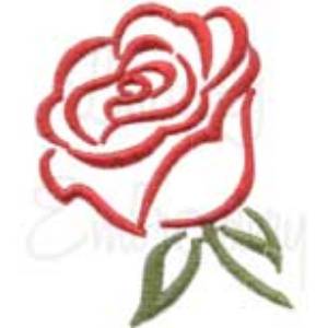 Picture of Small Calligraphy Rose Element 7 Machine Embroidery Design