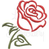 Small Calligraphy Rose Element 9 Machine Embroidery Design