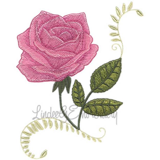 Picture of Realistic Rose 3 Machine Embroidery Design