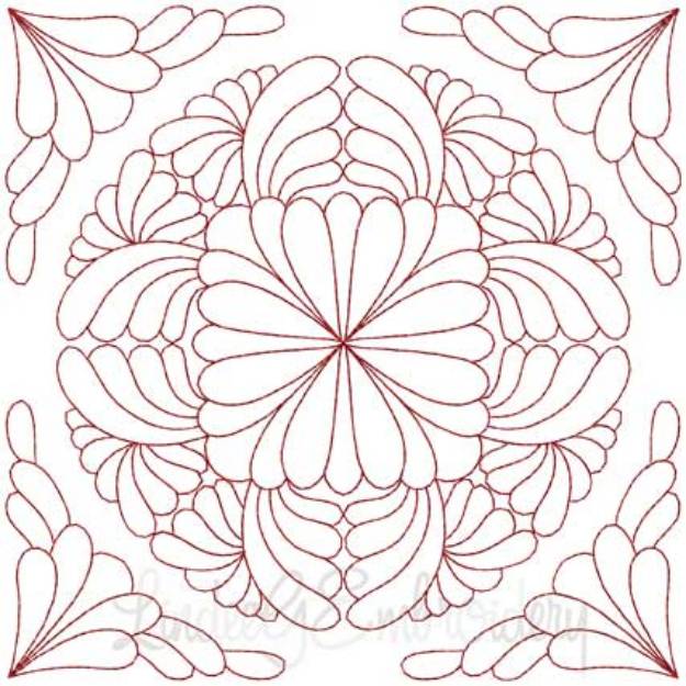 Picture of Quilt Block 04 (4 sizes) Machine Embroidery Design