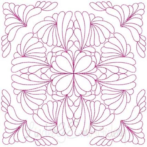 Picture of Quilt Block 08 (4 sizes) Machine Embroidery Design
