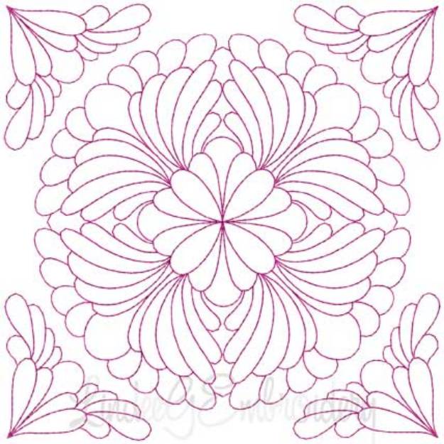 Picture of Quilt Block 10 (4 sizes) Machine Embroidery Design