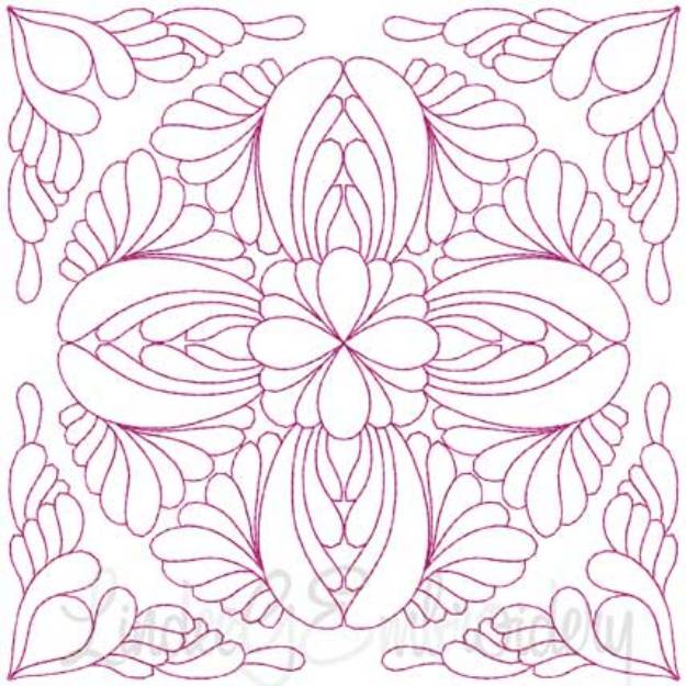 Picture of Quilt Block 12 (4 sizes) Machine Embroidery Design