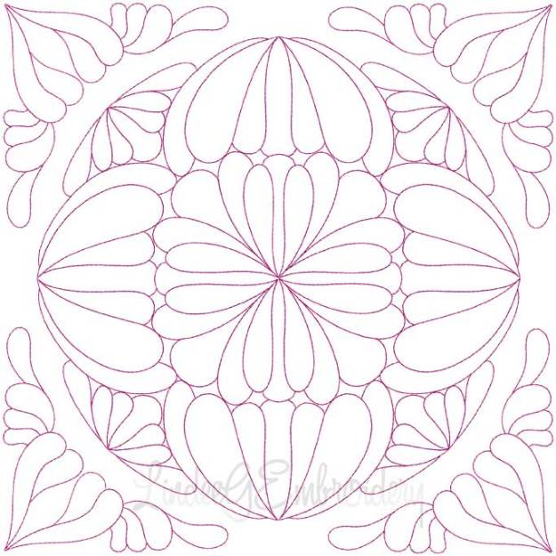 Picture of Quilt Block 02 (4 sizes) Machine Embroidery Design