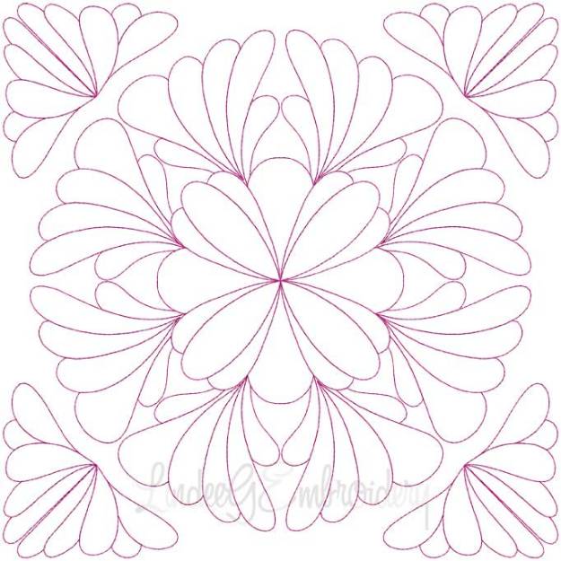 Picture of Quilt Block 06 (4 sizes) Machine Embroidery Design