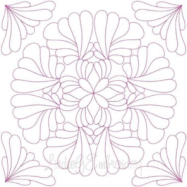 Picture of Quilt Block 09 (4 sizes) Machine Embroidery Design