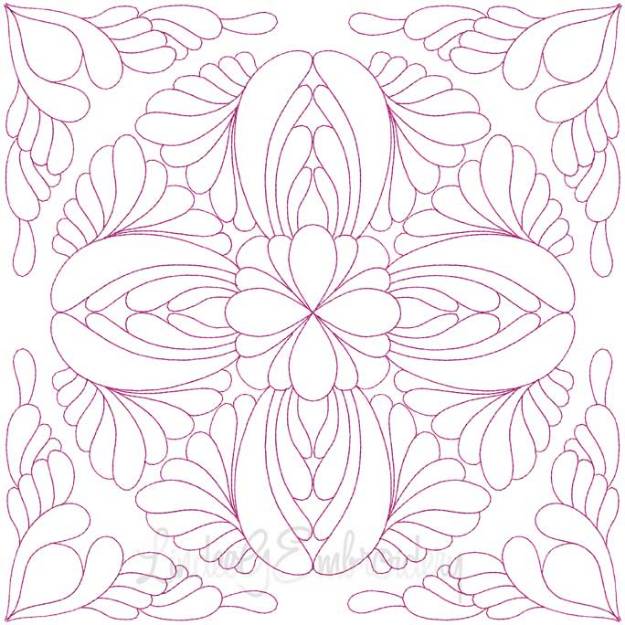 Picture of Quilt Block 12 (4 sizes) Machine Embroidery Design