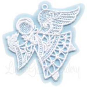 Picture of Angel with Dove Machine Embroidery Design