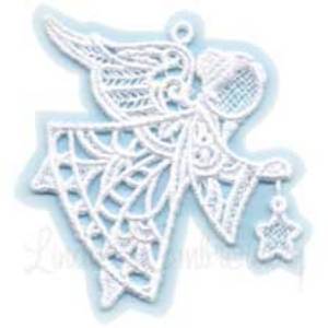 Picture of Angel with Star 2 Machine Embroidery Design