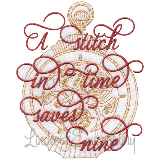 A Stitch in Time Machine Embroidery Design