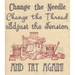 Picture of Change the Needle Machine Embroidery Design