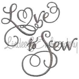 Love to Sew - Single color Machine Embroidery Design