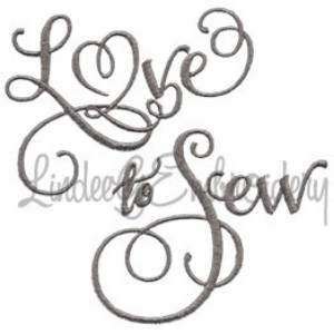 Picture of Love to Sew - Single color Machine Embroidery Design