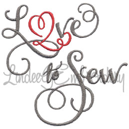 Love to Sew - 2 color Machine Embroidery Design