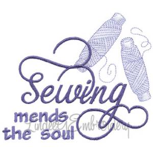 Picture of Sewing Mends the Soul Machine Embroidery Design