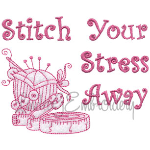 Stitch Your Stress Away Machine Embroidery Design