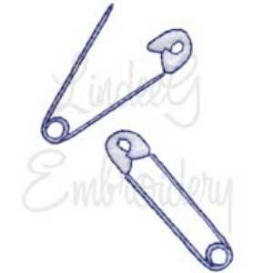 Picture of Safety Pins Machine Embroidery Design
