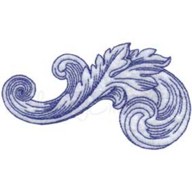 Picture of Baroque Scroll 07 Machine Embroidery Design