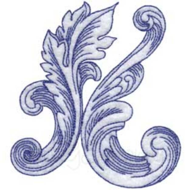 Picture of Baroque Scroll 08 Machine Embroidery Design