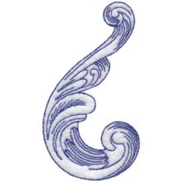 Picture of Baroque Scroll 2 Machine Embroidery Design