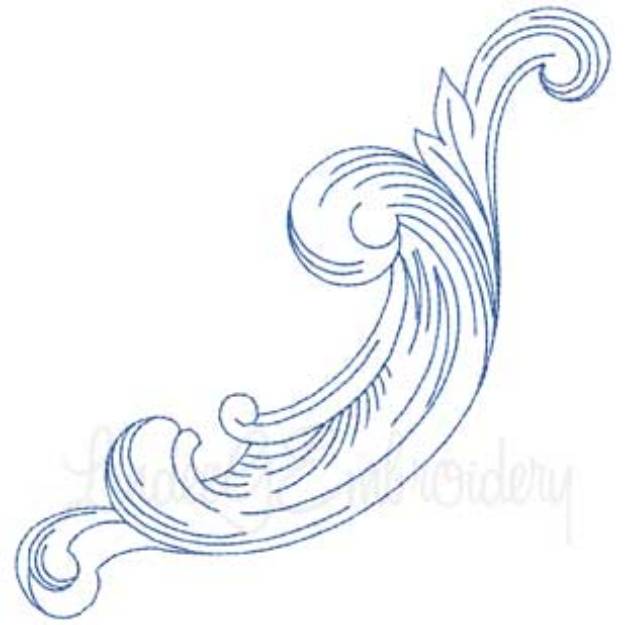 Picture of Baroque Scroll 02 Machine Embroidery Design
