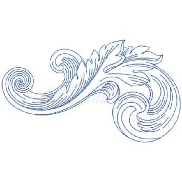 Picture of Baroque Scroll 07 Machine Embroidery Design