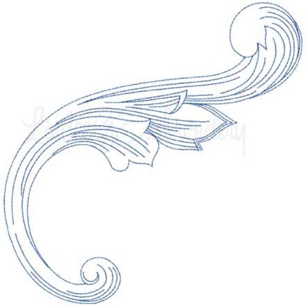 Picture of Baroque Scroll 04 Machine Embroidery Design