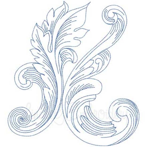 Picture of Baroque Scroll 08 Machine Embroidery Design
