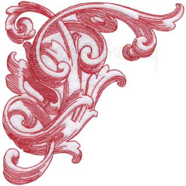 Picture of Large Fancy Scroll Machine Embroidery Design