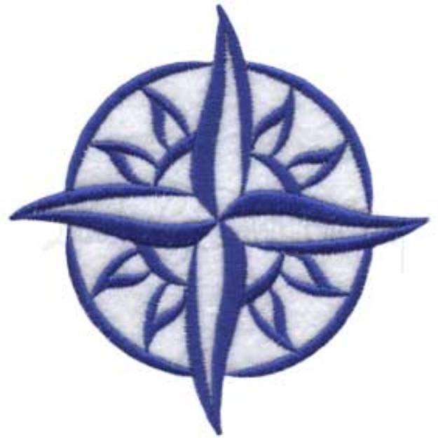 Picture of Compass Rose - satin Machine Embroidery Design