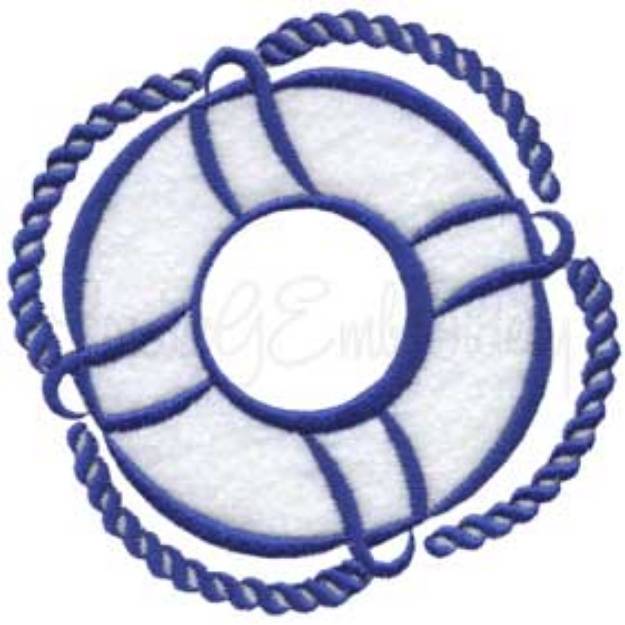 Picture of Life Ring - satin Machine Embroidery Design