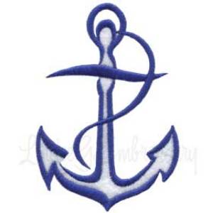 Picture of Anchor - satin Machine Embroidery Design
