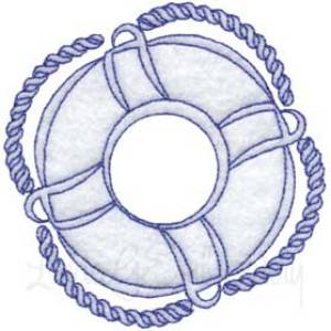 Picture of Life Ring - bean stitch Machine Embroidery Design