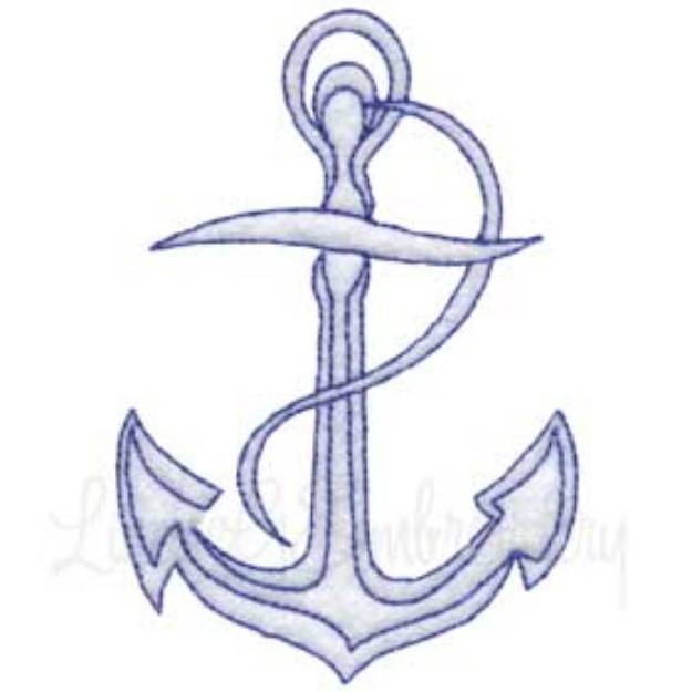 Picture of Anchor - bean stitch Machine Embroidery Design