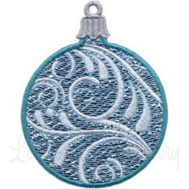 Picture of Swirls Applique Ornament 2 Machine Embroidery Design