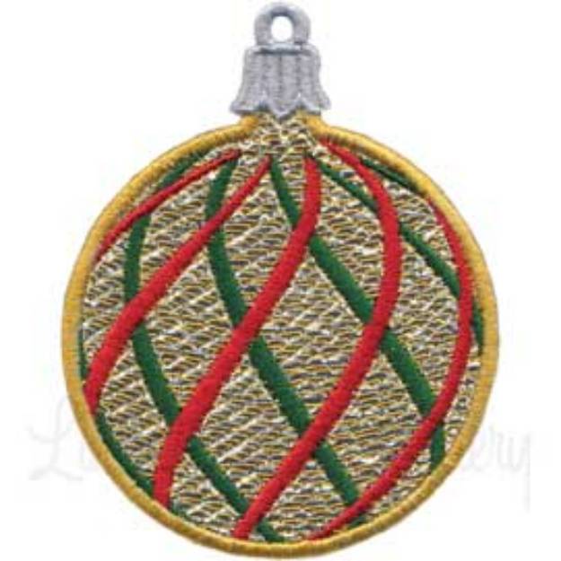 Picture of Crisscross Pattern Applique Ornament Machine Embroidery Design
