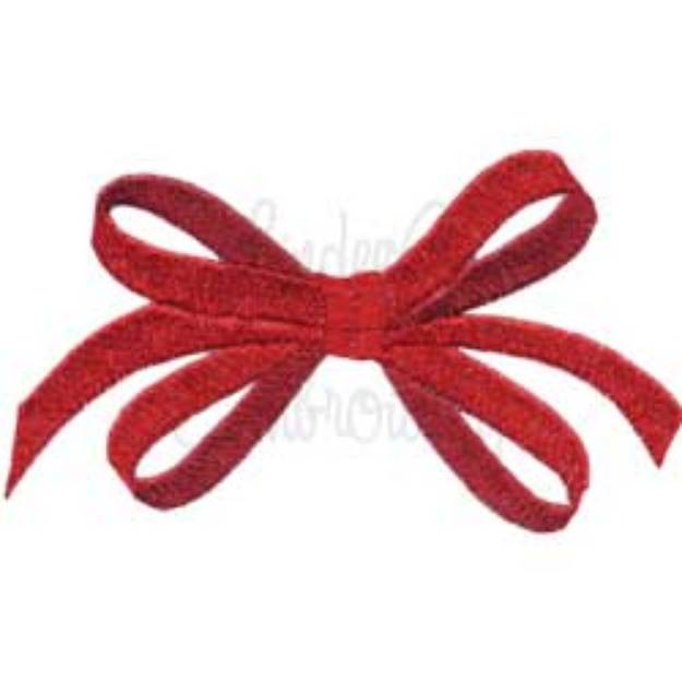 Picture of Filled Bow 2 - Add-on Machine Embroidery Design