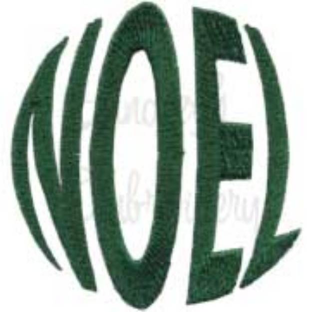Picture of Round "NOEL" - Add-on Machine Embroidery Design