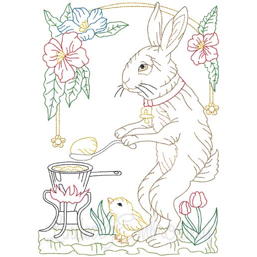 Dying Eggs (multicolor) (3 sizes) Machine Embroidery Design