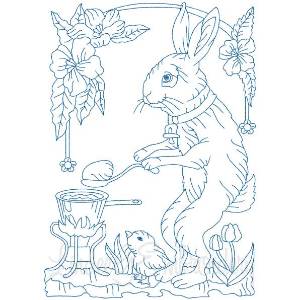 Picture of Dying Eggs (Redwork) (3 sizes) Machine Embroidery Design