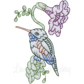 Hummingbird 2 Multicolor (3 sizes) Machine Embroidery Design