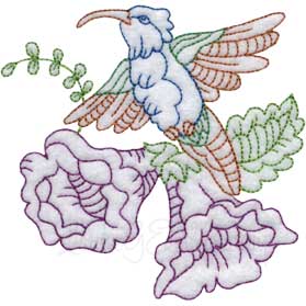 Hummingbird 3 Multicolor (3 sizes) Machine Embroidery Design